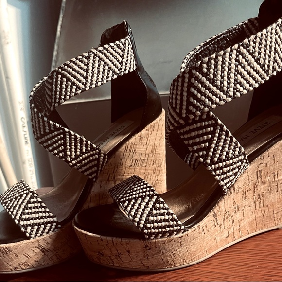 Steve Madden Shoes - Steve Madden Elwyn Cork Wedge Sandals